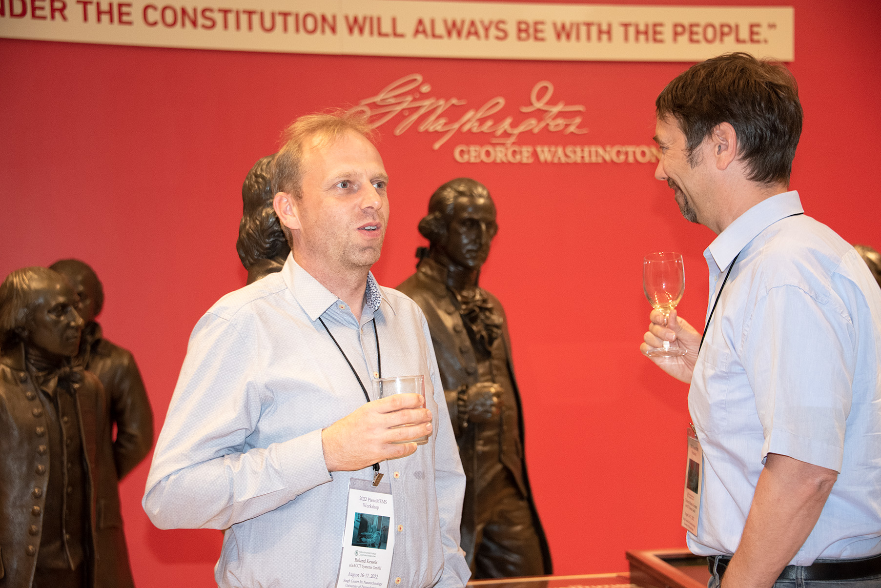 Roland Kessels from aixACCT at the National Constitution Center for the PiezoMEMS Workshop